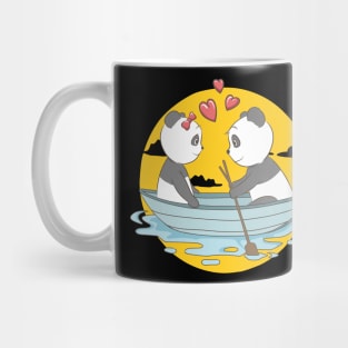 Panda Couple In Boat Mug